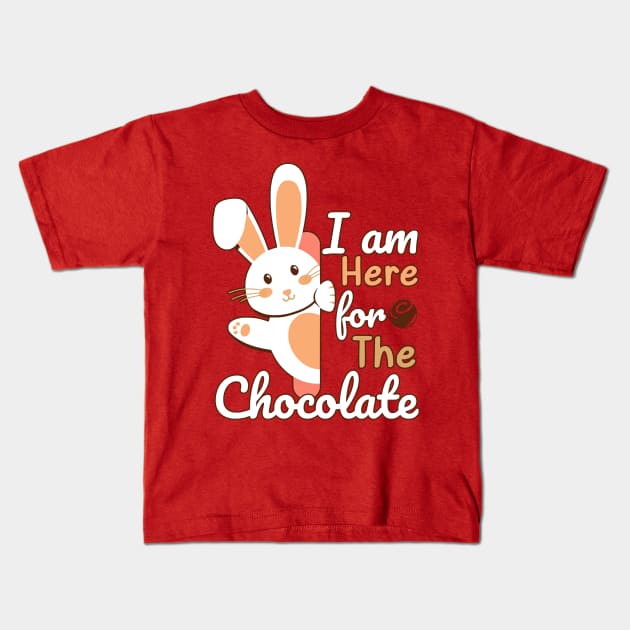 I'm Here For The Chocolate Kids T-Shirt by Odetee